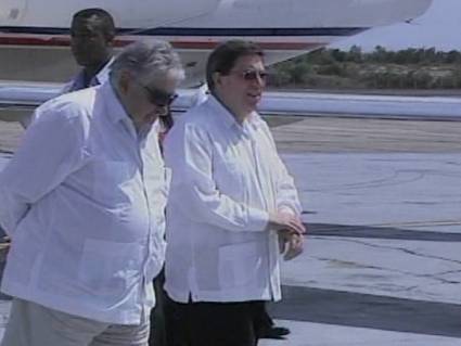 José Mujica a su llegada a Santiago de Cuba