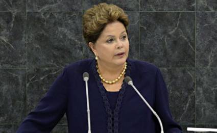 Dilma Rousseff, durante su intervención en la Asamblea General de Naciones Unidas