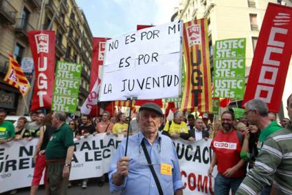 Manifestación contra la ley Wert y los recortes educativos