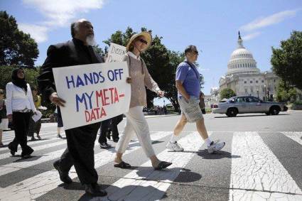 Protestas en Washington contra el espionaje masivo