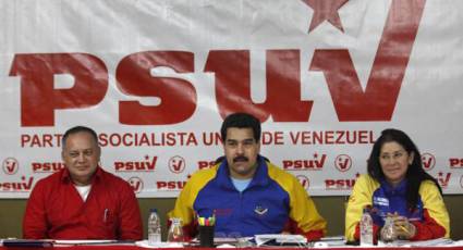 Nicolás Maduro, Diosdado Cabello y Cilia Flores 