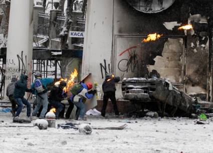 Violencia tensa en Kiev