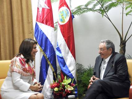 Mandatarios de Cuba y Costa Rica