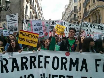 Manifestación por el centro de Madrid 