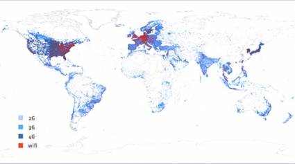 Mapa de servicios básicos de Internet