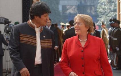 Evo Morales y Michelle Bachelet