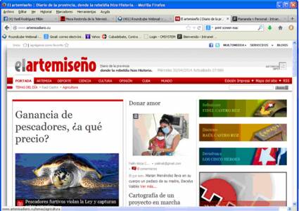 Sitio web Artemisa Diario