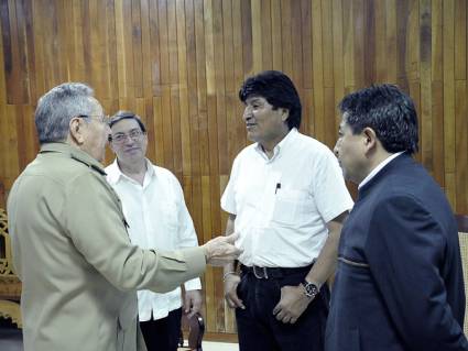 Recibió Raúl Castro al Presidente de Bolivia Evo Morales
