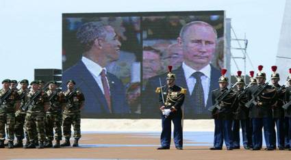 Los presidentes Obama y Putin