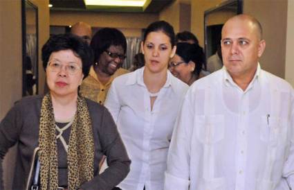 Margaret Chan de visita en Cuba