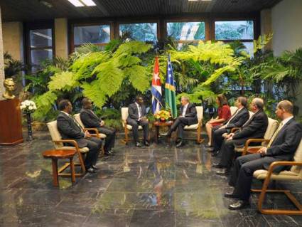 Recibió Raúl al Primer Ministro de Islas Salomón