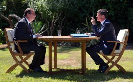 Francois Hollande y Manuel Valls