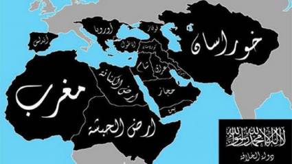 Mapa negro del Estado Islámico