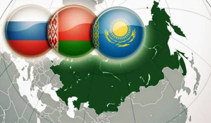 Banderas de Rusia, Bielorrusia y Kazajistán