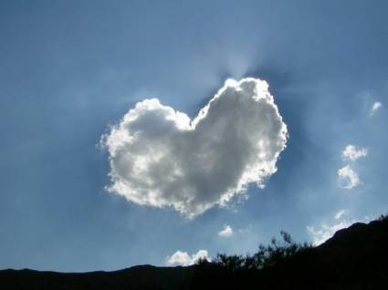 Nube con forma de corazón