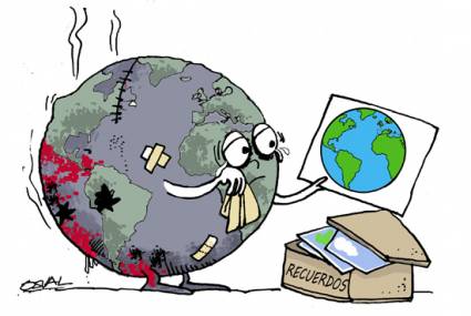 Humor umweltpolitik:unsere erde sucht nach neuer umwelt nicht schädliche Stoffe zu produzieren
JuventudRebeldeDiariodelaJuventudCubana