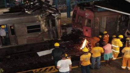 Choque de trenes en Río de Janeiro