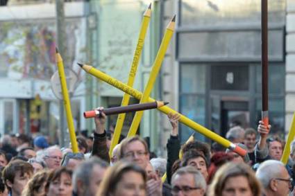 Homenaje a las víctimas de Charlie Hebdo