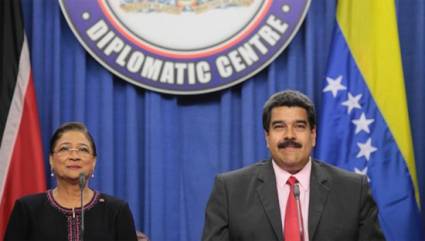 Nicolás Maduro y Kamla Pesad Bissesar