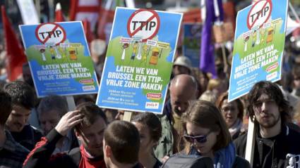 Marchas en Europa contra tratados de libre comercio