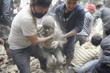 Afectado del terremoto de Nepal