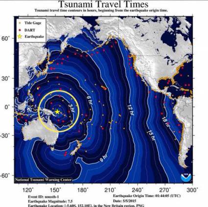 Alerta de tsunami tras un terremoto de magnitud 7,4 en Papúa Nueva Guinea