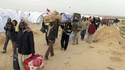 Campamento de refugiados en Túnez