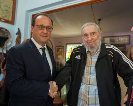 Visitó a Fidel el Presidente de Francia