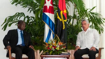 Sostienen conversaciones oficiales vicepresidentes de Angola y Cuba