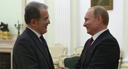 Romano Prodi y Vladimir Putin