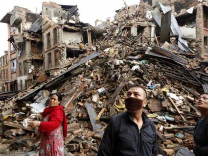 Afectados en Nepal