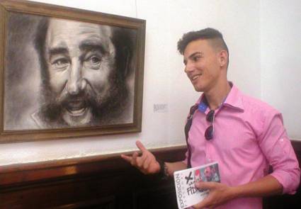 La impresionante manera de pintar a Fidel