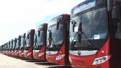 Inauguración de la fábrica de autobuses por Nicolás Maduro