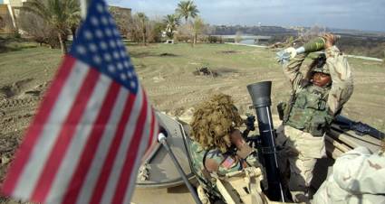 Soldados norteamericanos en Iraq.