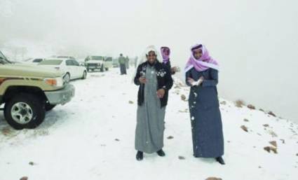 Nieve en Arabia Saudita