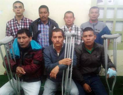 Siete de los guerrilleros que fueron liberados