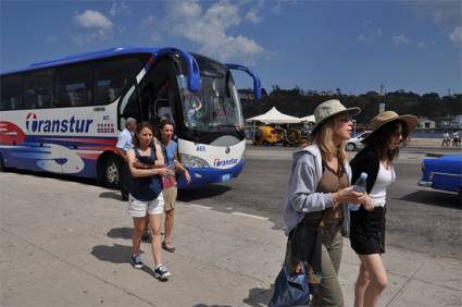 Turistas en Cuba