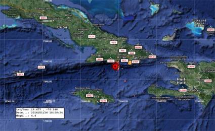 Nuevo sismo perceptible en Santiago de Cuba, Guantánamo y Granma