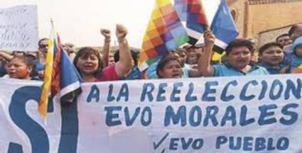 Movimientos sociales bolivianos apoyan la reelección de Evo