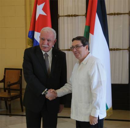 Canciller palestino agradece apoyo de Cuba