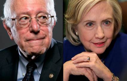 Hillary Clinton y Bernie Sanders