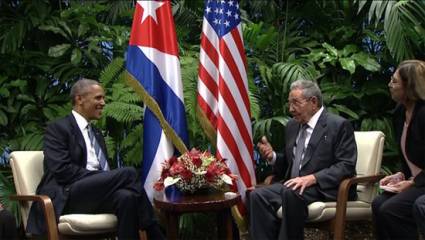 Barack Obama y Raul inician conversaciones