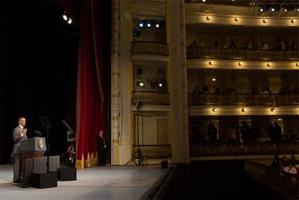 Barack Obama en el Gran Teatro de La Habana ante el pueblo de Cuba