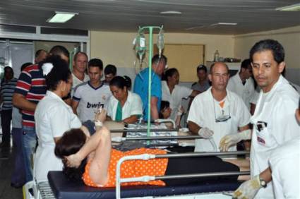 Los heridos fueron atendidos en el Hospital Universitario General Camilo Cienfuegos