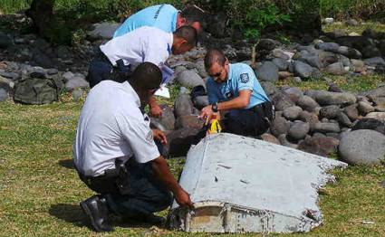 Restos del avión Malaysian Airlines MH370