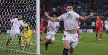 Gameiro celebra el gol