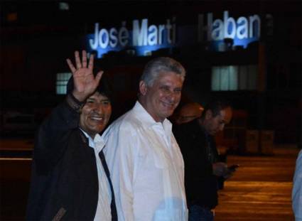 Evo Morales inicia visita oficial a Cuba