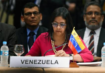 La canciller venezolana, Delcy Rodríguez