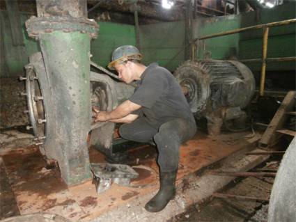 Mantenimiento en el central Uruguay