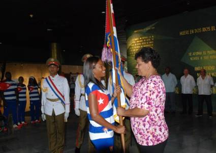 La comitiva de la Isla fue abanderada este jueves en el Memorial José Martí de la capital